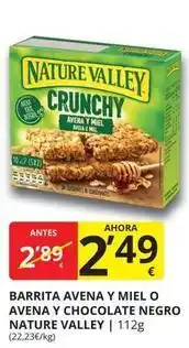 Supermercados MAS Nature valley - barrita avena y miel o avena y chocolate negro oferta