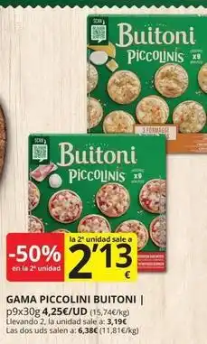 Supermercados MAS Buitoni - gama piccolini oferta