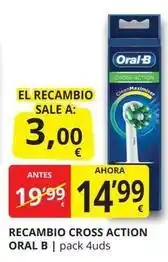 Supermercados MAS Oral b - recambio cross action oferta