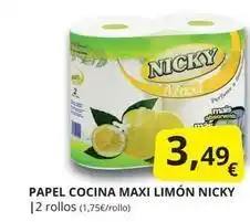 Supermercados MAS Nicky - papel cocina maxi limón oferta