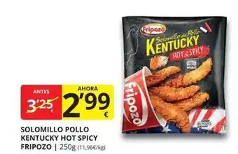 Supermercados MAS Fripozo - solomillo pollo kentucky hot spicy oferta