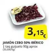 Supermercados MAS Mas - jamón cebo 50% ibérico oferta