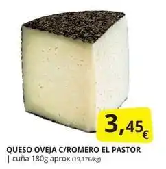 Supermercados MAS El pastor - queso oveja c/romero oferta