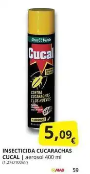 Supermercados MAS Cucal - insecticida cucarachas oferta