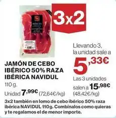 El Corte Inglés Navidul - jamón de cebo ibérico 50% raza ibérica oferta