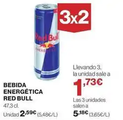 El Corte Inglés Red bull - bebida energética oferta