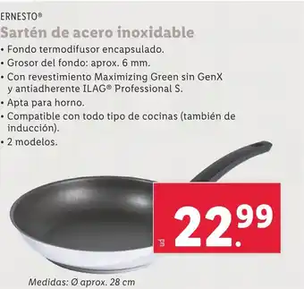 Lidl ERNESTO® Sartén de acero inoxidable oferta