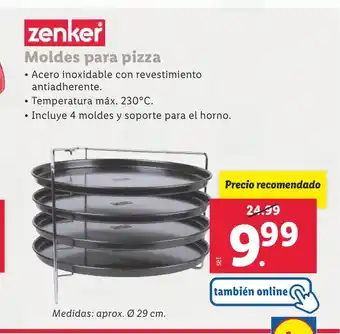 Lidl zenker Moldes para pizza oferta