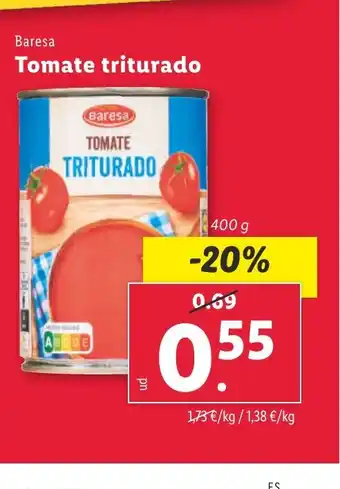 Lidl Baresa Tomate triturado oferta