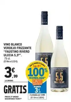 Druni Faustino rivero - vino blanco verdejo frizante oferta