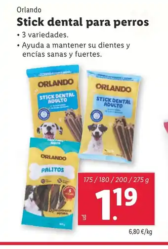 Lidl Orlando Stick dental para perros oferta
