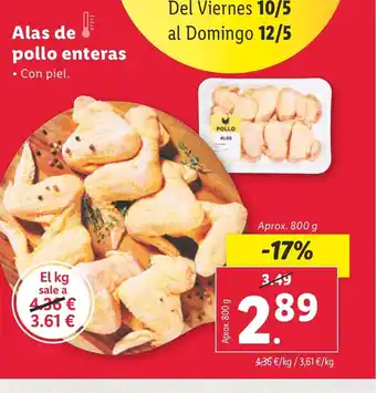 Lidl Alas de pollo enteras oferta