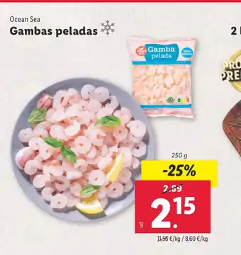 Lidl Ocean Sea Gambas peladas oferta