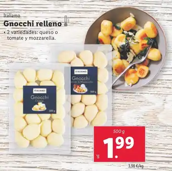 Lidl Italiamo Gnocchi relleno oferta