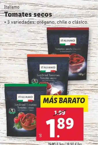 Lidl Italiamo Tomates secos oferta