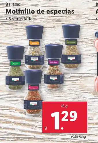 Lidl Italiamo Molinillo de especias oferta