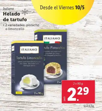 Lidl Italiamo Helado de tartufo oferta