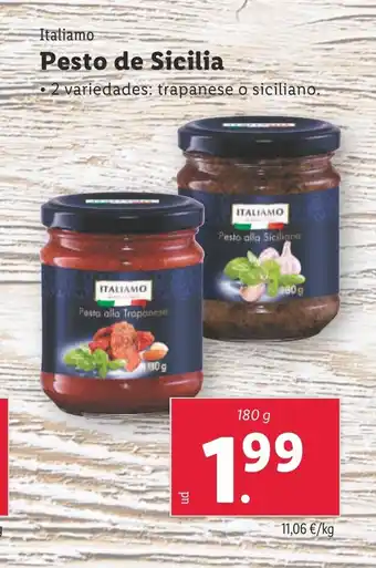 Lidl Italiamo Pesto de Sicilia oferta