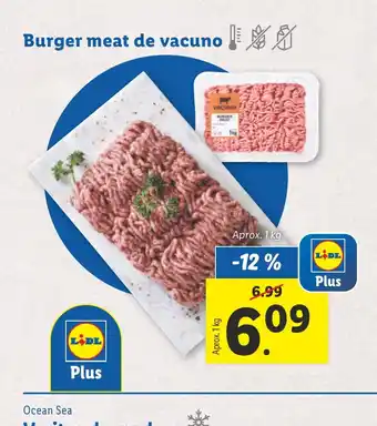 Lidl Burger meat de vacuno oferta