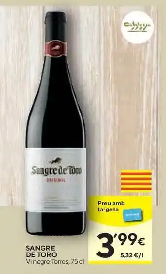 Caprabo Sangre De Toro Vi Negre Torres 75cl oferta