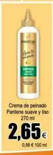 FROIZ Crema De Peinado Pantene Suave Y Liso 270ml oferta