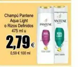 FROIZ Champú Pantene Aqua Light O Rizos Definidos 475ml oferta