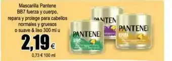 FROIZ Mascarilla Pantene Bb7 Fuerza Y Cuerpo Repara Y Protege Para Cabellos Normales Y Gruesos O Suave & Liso oferta