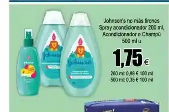 FROIZ Johnson's N Más Tirones Spray Acondicionador Acondicionador O Champú 500ml oferta