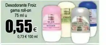 FROIZ Desodorante Froiz Gama Roll-on 75ml oferta