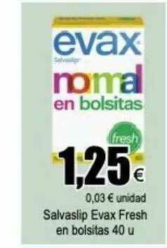 FROIZ Salvaslip Evax Fresh En Bolsitas 40u oferta