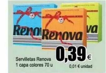 FROIZ Servilletas Renova 1 Capa Colores 70u oferta