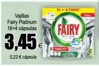 FROIZ Vajillas Fairy Platinum 16+4 Cápsulas oferta