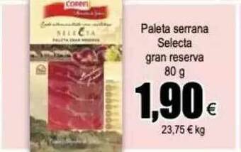 FROIZ Paleta Serrana Selecta Gran Reserva 80g oferta