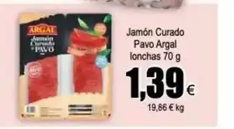 FROIZ Jamón Curado Pavo Argal 70g oferta
