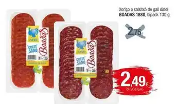 Condis Boadas - xoriço o salsitxó de gall dindi oferta