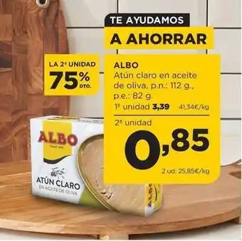 Alimerka Albo - atún claro en aceite de oliva oferta