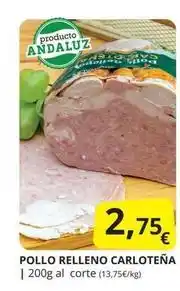 Supermercados MAS La carloteña - pollo relleno oferta