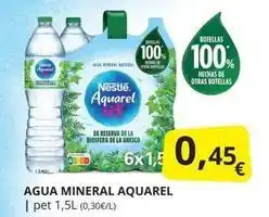 Supermercados MAS Aquarel - agua mineral oferta