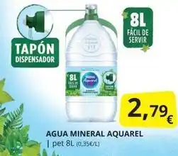 Supermercados MAS Aquarel - agua mineral oferta