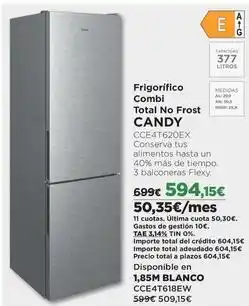 El Corte Inglés Candy - frigorífico combi total no frost oferta