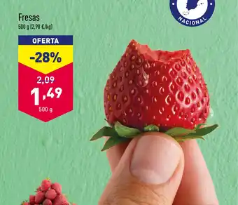 ALDI Fresas 500 g (2,98 €/kg) oferta