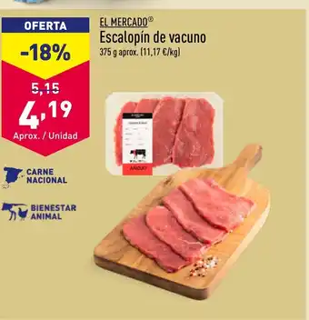 ALDI EL MERCADOⓇ Escalopín de vacuno oferta