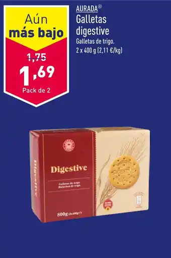ALDI AURADAⓇ Galletas Digestive oferta