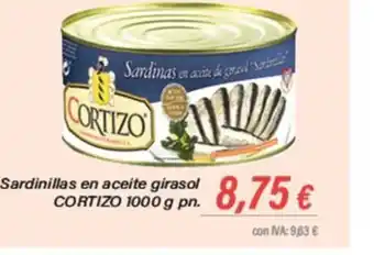 Cash Ifa Sardinillas en aceite girasol CORTIZO 1000 g pn. oferta