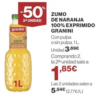 Supercor ZUMO DE NARANJA 100% EXPRIMIDO GRANINI oferta