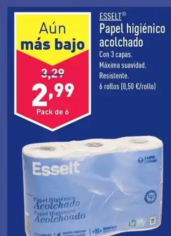 ALDI ESSELT® Papel higiénico acolchado oferta