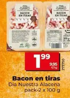Dia Dia nuestra alacena - bacon en tiras oferta