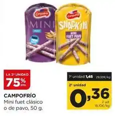 Alimerka Campofrío - mini fuet clasico o de pavo oferta