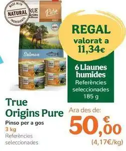 TiendAnimal True origins pure - pinso per a gos oferta