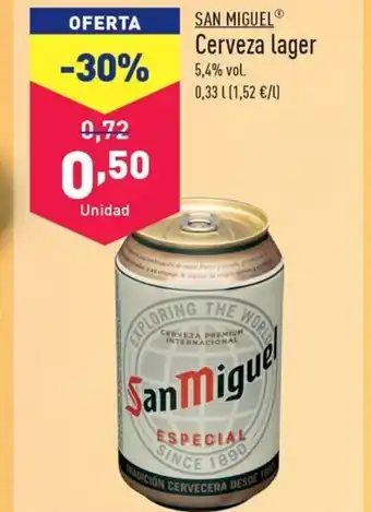 ALDI San Miguel Cerveza Lager oferta